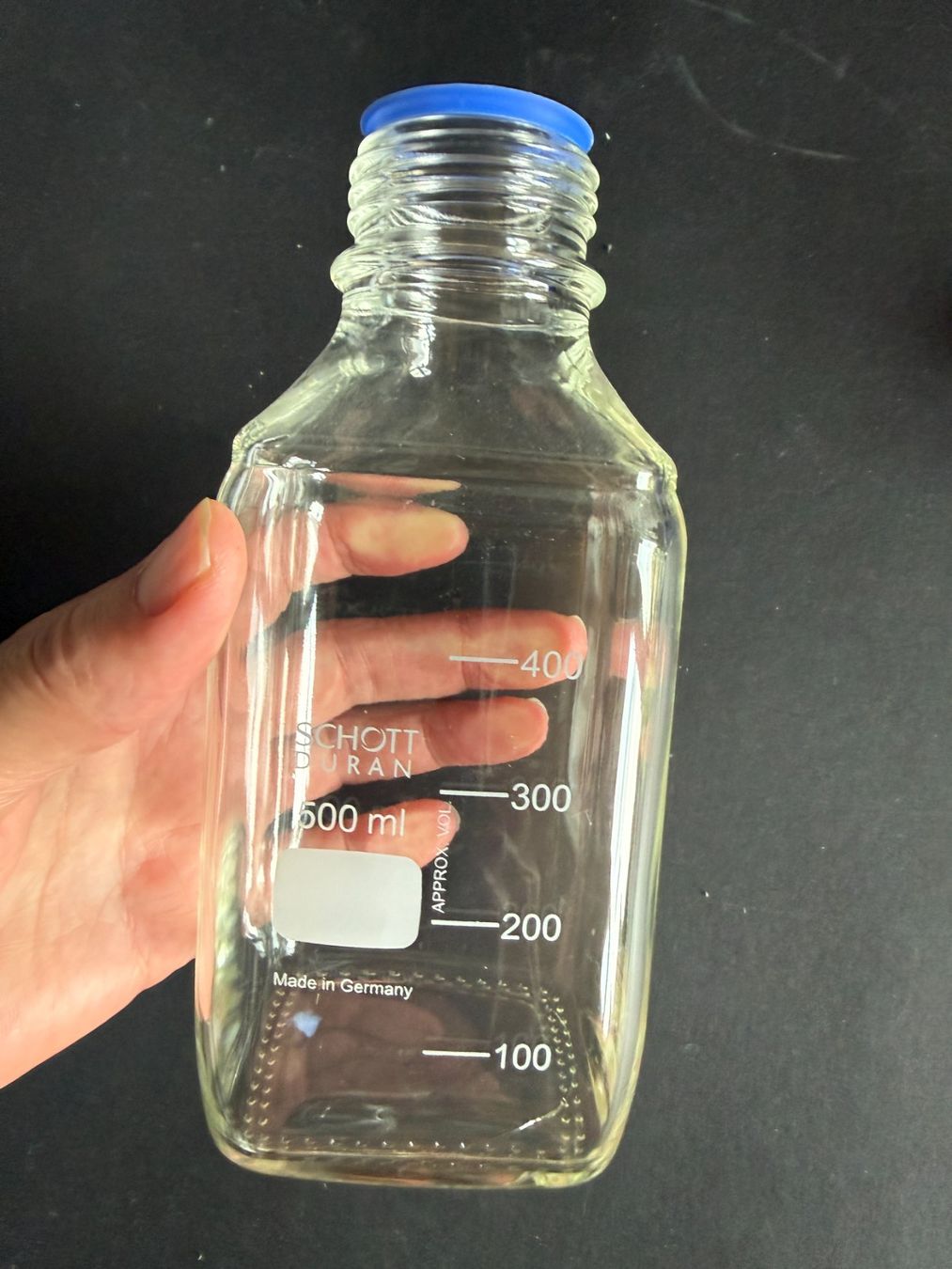 Accessori da laboratorio: Vierkantflasche 500 ml von Schott – Usato da Lützelflüh-Goldb venduto da Elementis 2