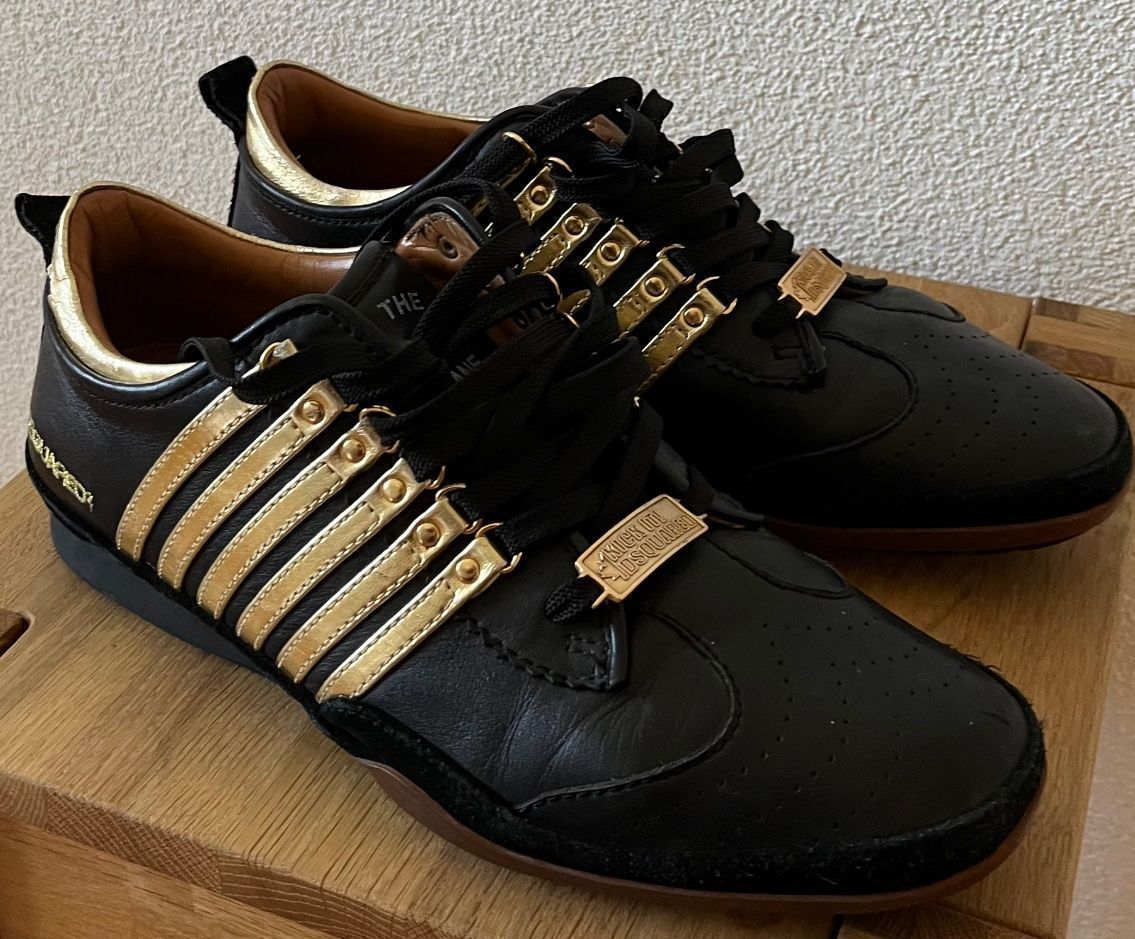 Dsquared2 Scarpe da uomo: Dsquared2 Sneaker - Schwarz/Gold - Grösse 46 – Usato da Lüchingen venduto da mag_8r9c 2