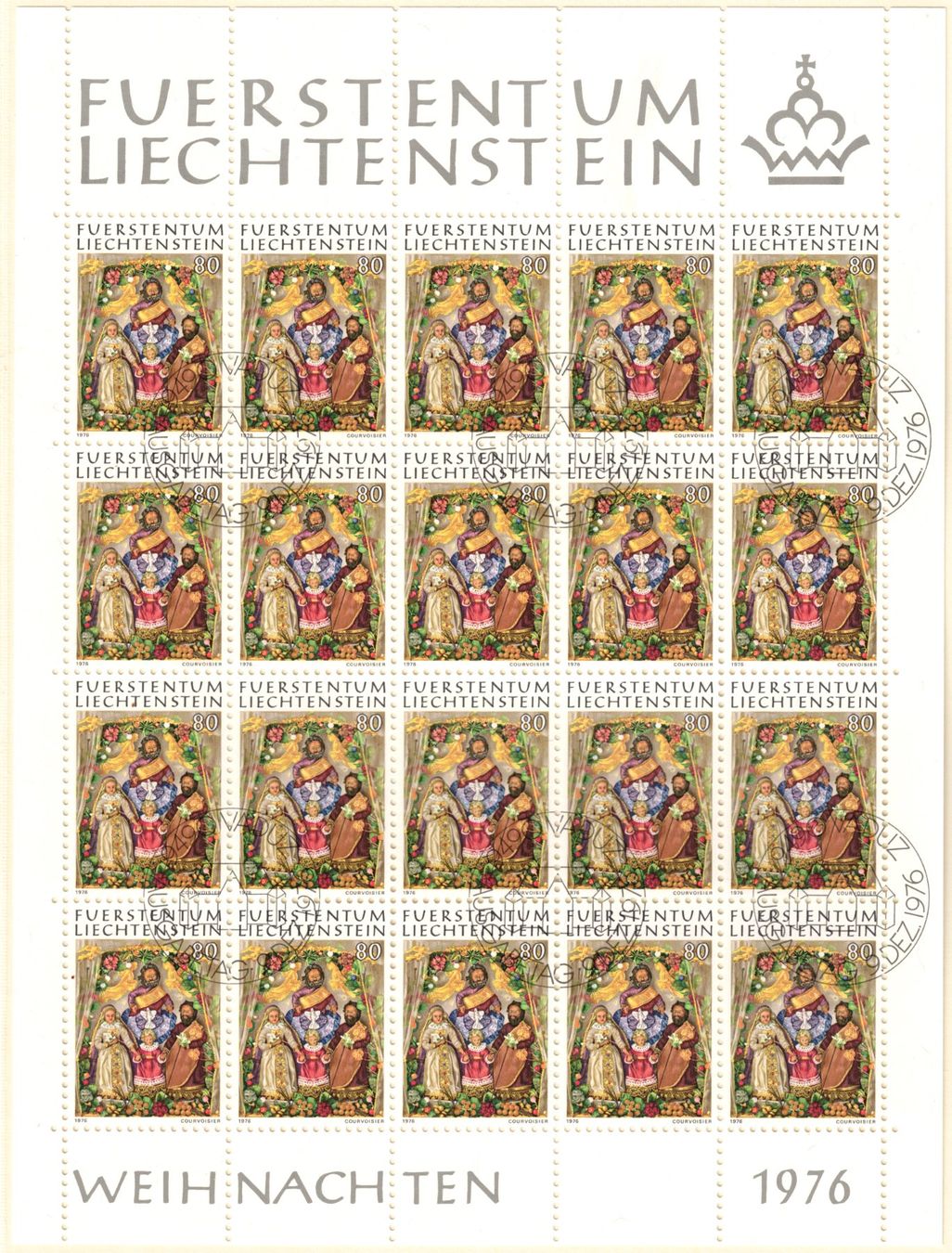 Tutti i francobolli: Kleinbogen Weihnachten  1976      gestempelt Ersttag – Usato da Mellingen venduto da Ginger 1