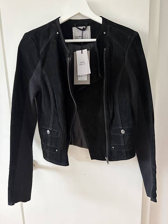 Giacche: Echte Lederjacke aus Wildleder | schwarz | S  – Usato da Wittenbach venduto da Lenitalasirena 2