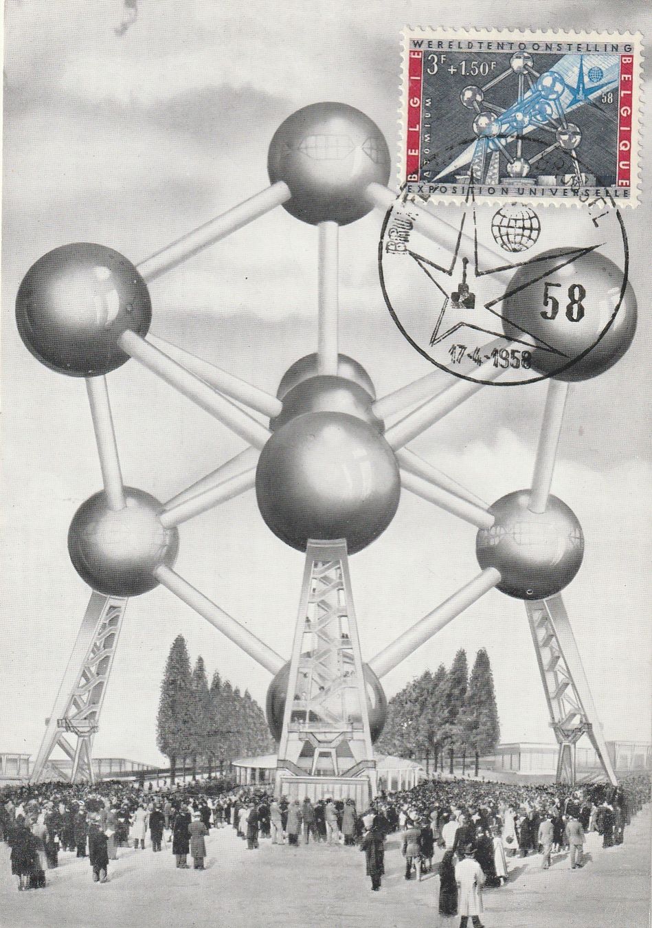 Tutti i francobolli: Belgien Maximumkarte Atomium – Usato da Rorschacherberg venduto da fratovi2
