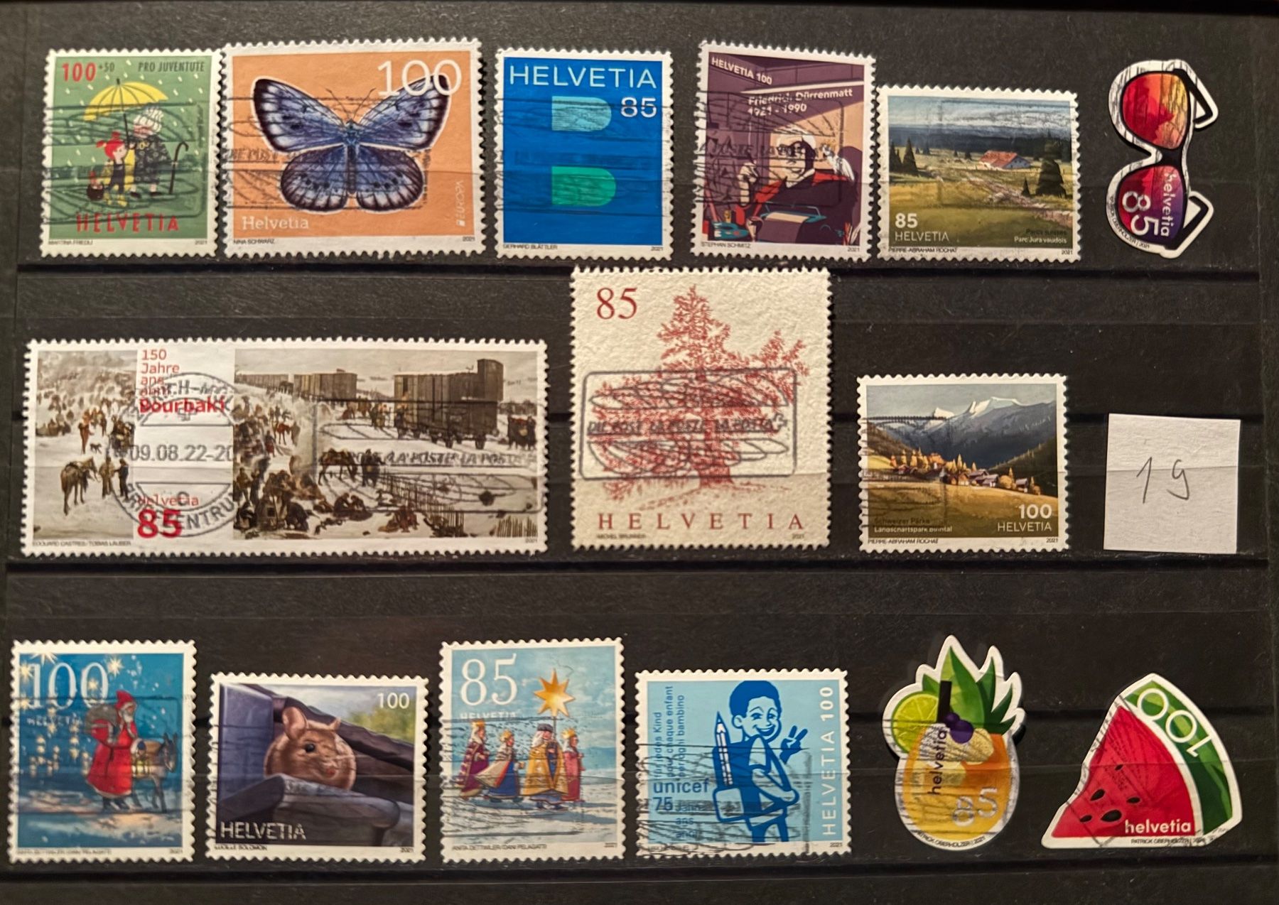 Tutti i francobolli: Briefmarken stamps timbres 2021 – Usato da Affoltern am Albis venduto da jonas1009