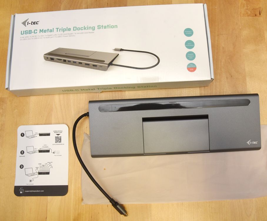 i-tec USB-C Metal Low Profile 4K Triple Display Docking Station + Power Delivery 85 W - USB - | Muséericorde