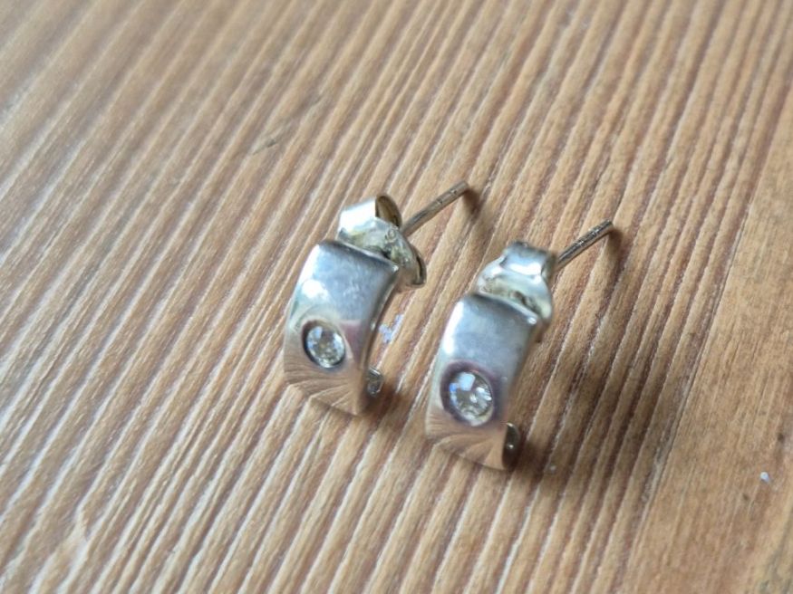 Boucles d'oreille: Ohrstecker Silber mit Zirkonia, 925 – D'occasion à Mollis par Kekie 1