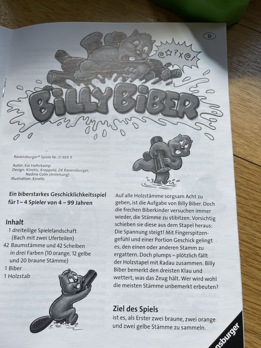 Ravensburger Giochi: Spiel Billy Biber – Usato da Weinfelden venduto da Dealissima 2