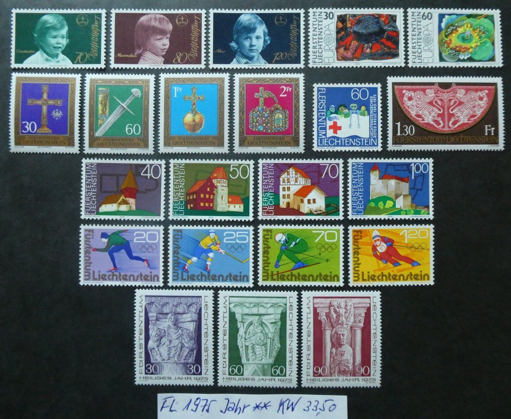 Tutti i francobolli: FL 1975 Jahr postfrisch zu 10% Katalog!! – Usato da Lausen venduto da Herbamare01