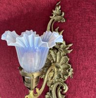 Antik Wandlampe mit Opalinglas Top Zustand gereinigt