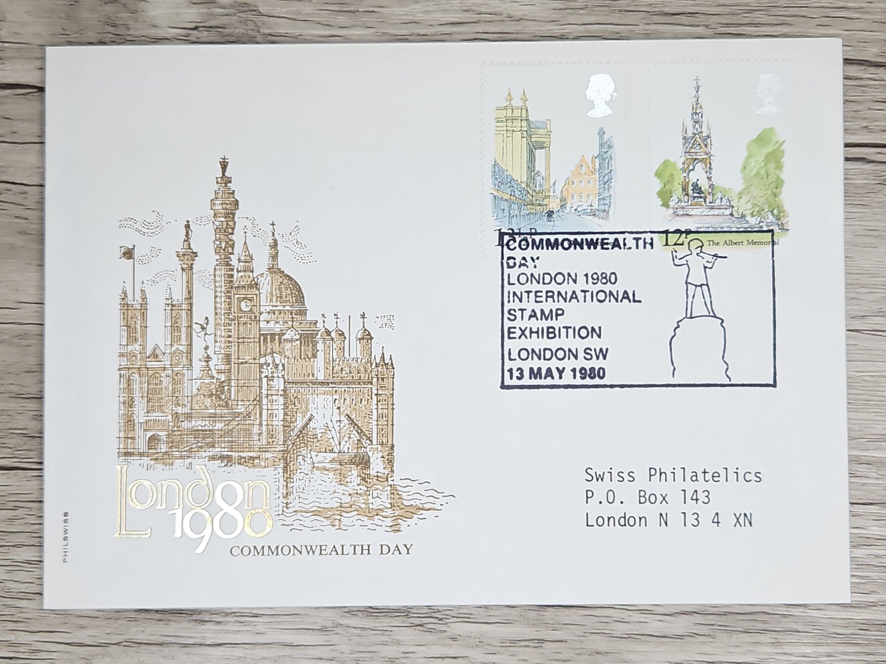 Tutti i francobolli: CL06 Enveloppe + Timbre England 1980 – Usato da Cousset venduto da Patrick_Collections