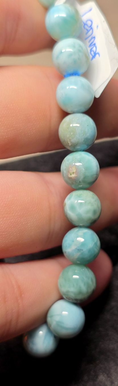 Minerali & Pietre curative: Larimar Armband Nr. FL 8.8mm – Nuovo e nell'imballaggio originale da Matzingen venduto da Shay_Crystalz 1