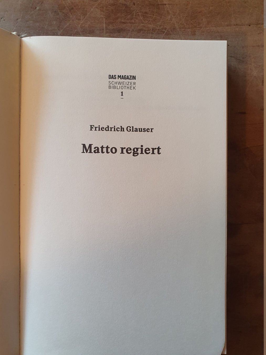 Bücher: Matto regiert Friedrich Glauser Das Magazin – Gebraucht aus Zürich von loosebone 1