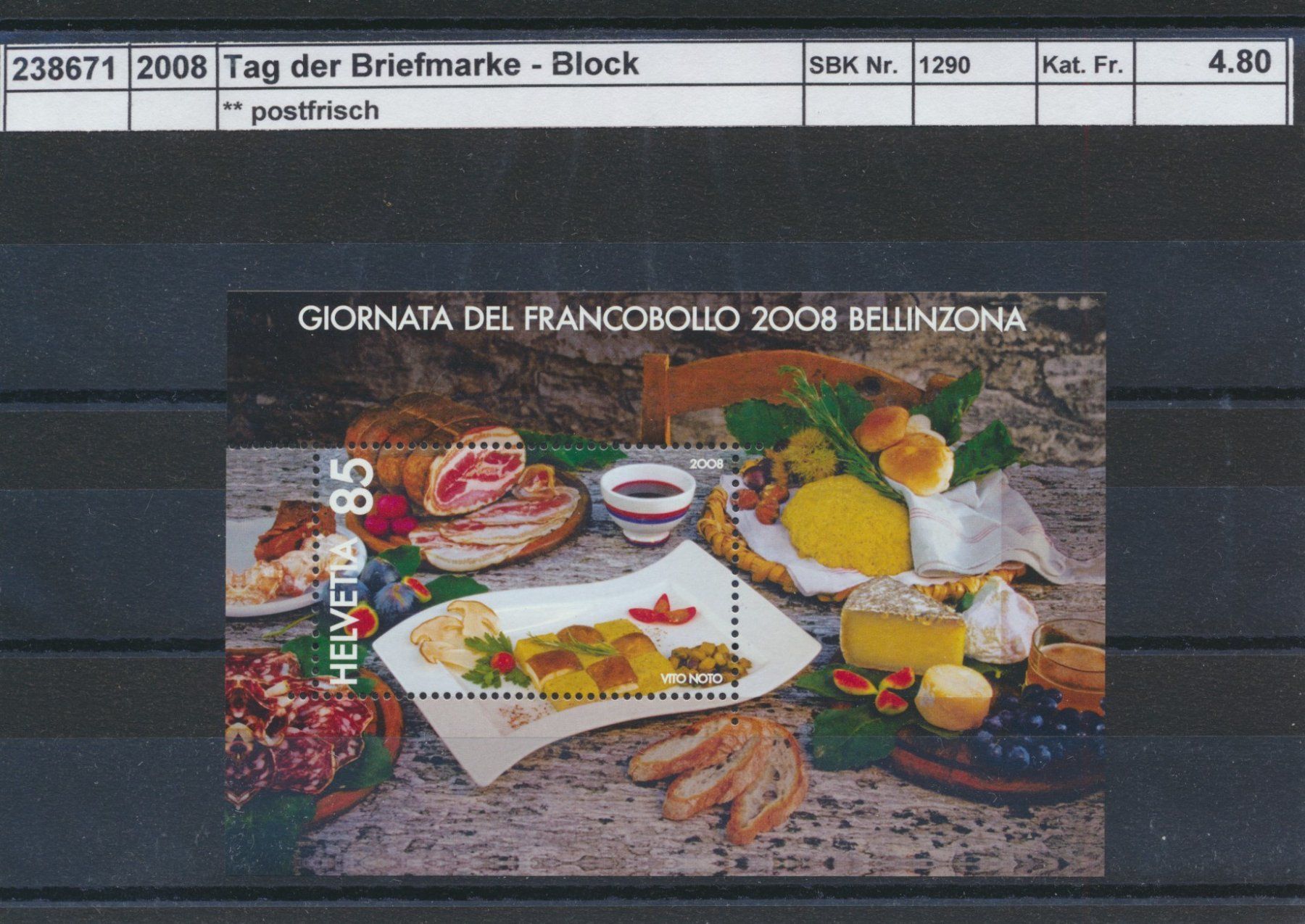 Tous les timbres: 2008 "Tag der Briefmarke" - Block, ** postfrisch – Neuf (Voir description) à Winterthur par Zupogeru