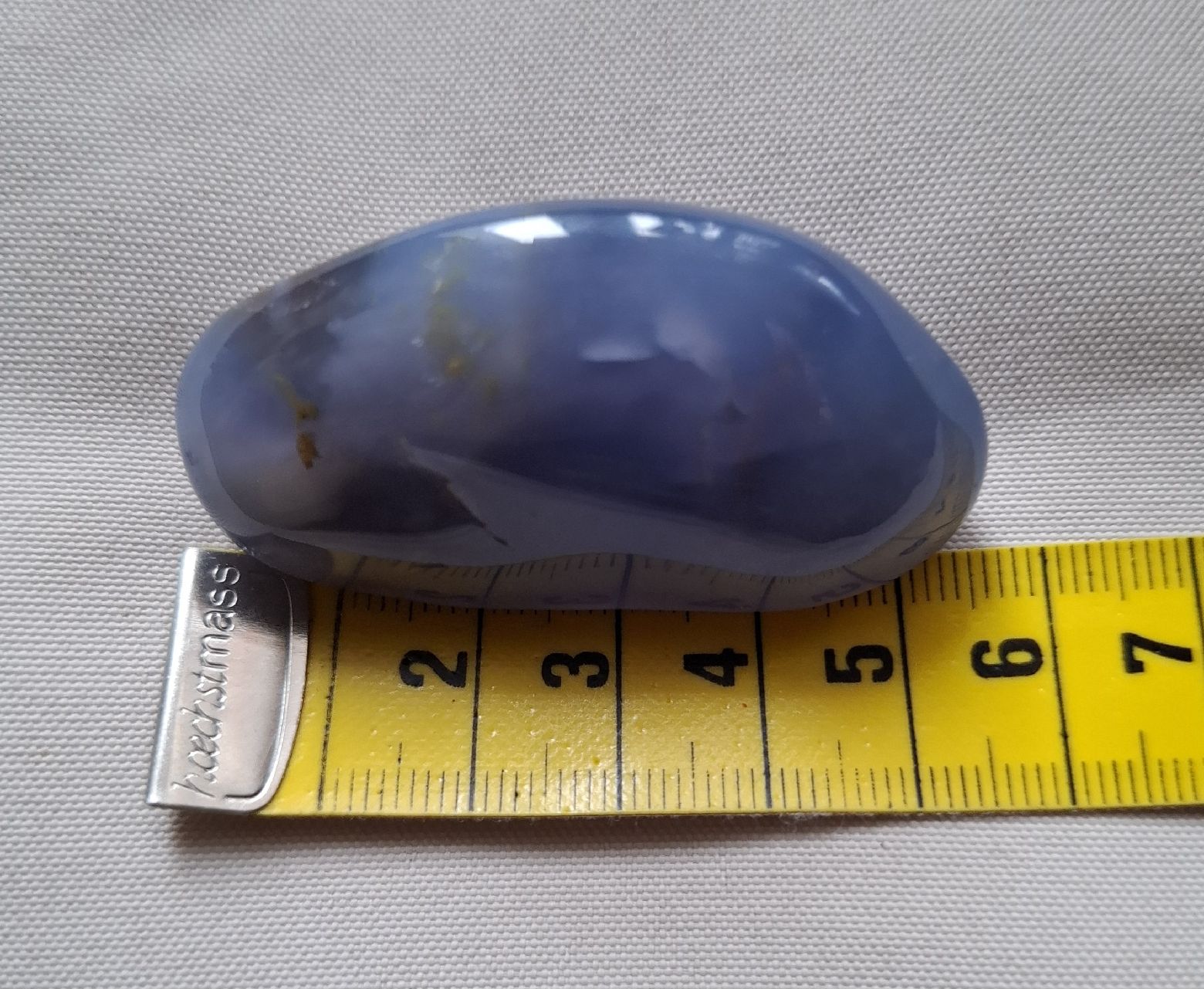 Minerali & Pietre curative: Blauer Chalcedon, Trommelstein – Usato da Dietikon venduto da Hirschkopf 2