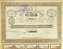Banque Adam SA, Boulogne - 1920