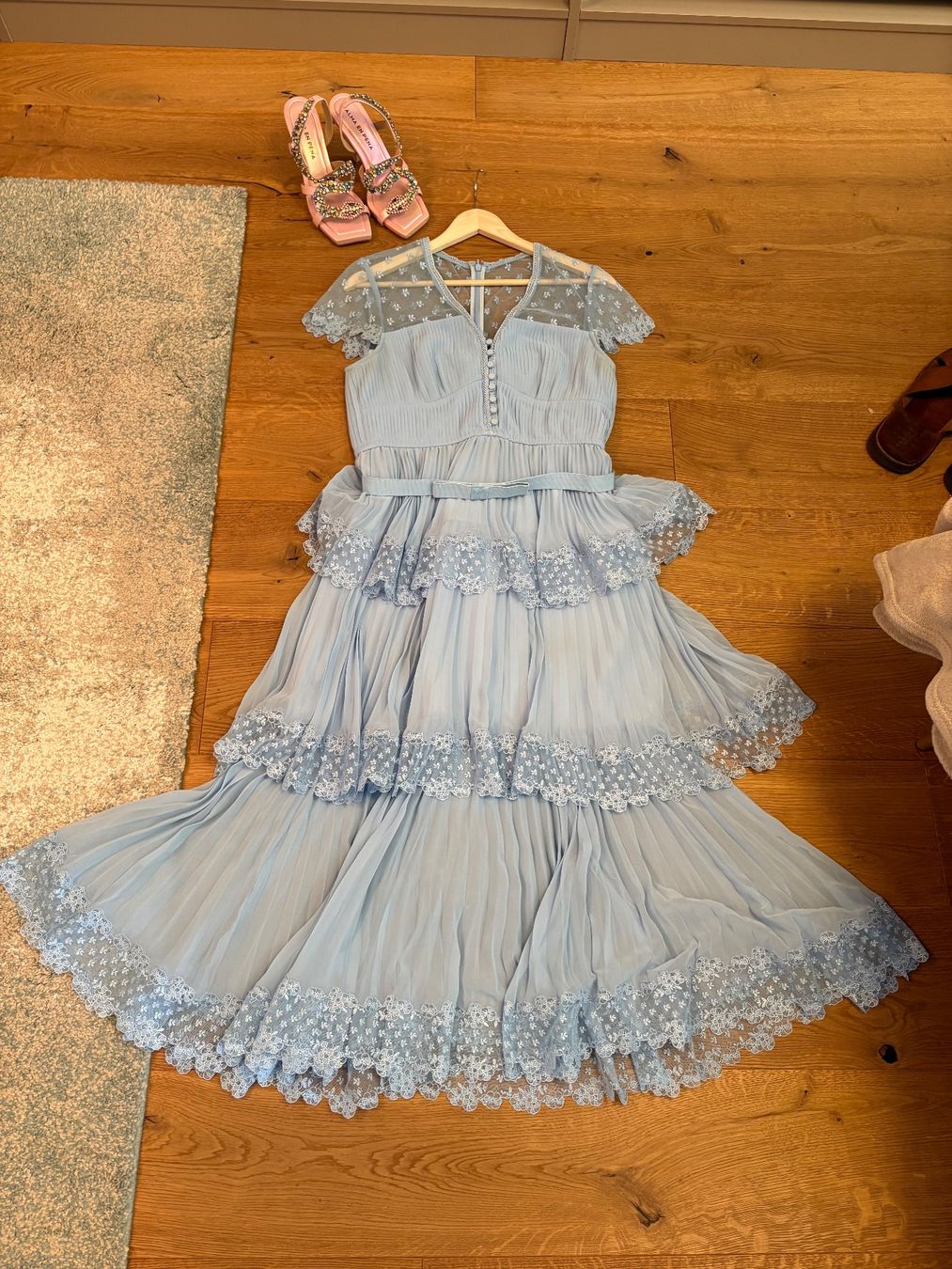 Vestiti: Sommerliches, hellblaues Kleid mit Spitze, Grösse 38 – Usato da Gutenswil venduto da mse_hbj5 6