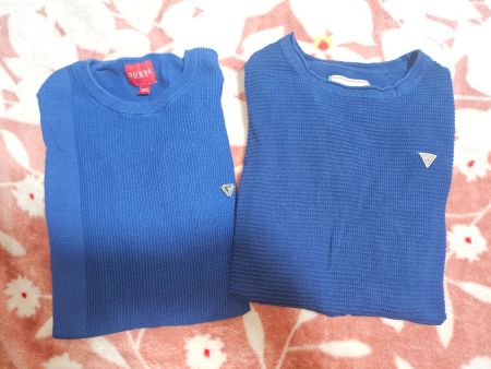 Blaue Guess Pullover Gr L