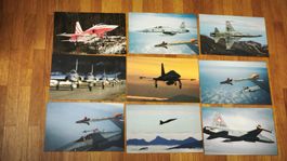 AK Sammlung 9 x Northrop F-5E Tiger , Schweizer Luftwaffe