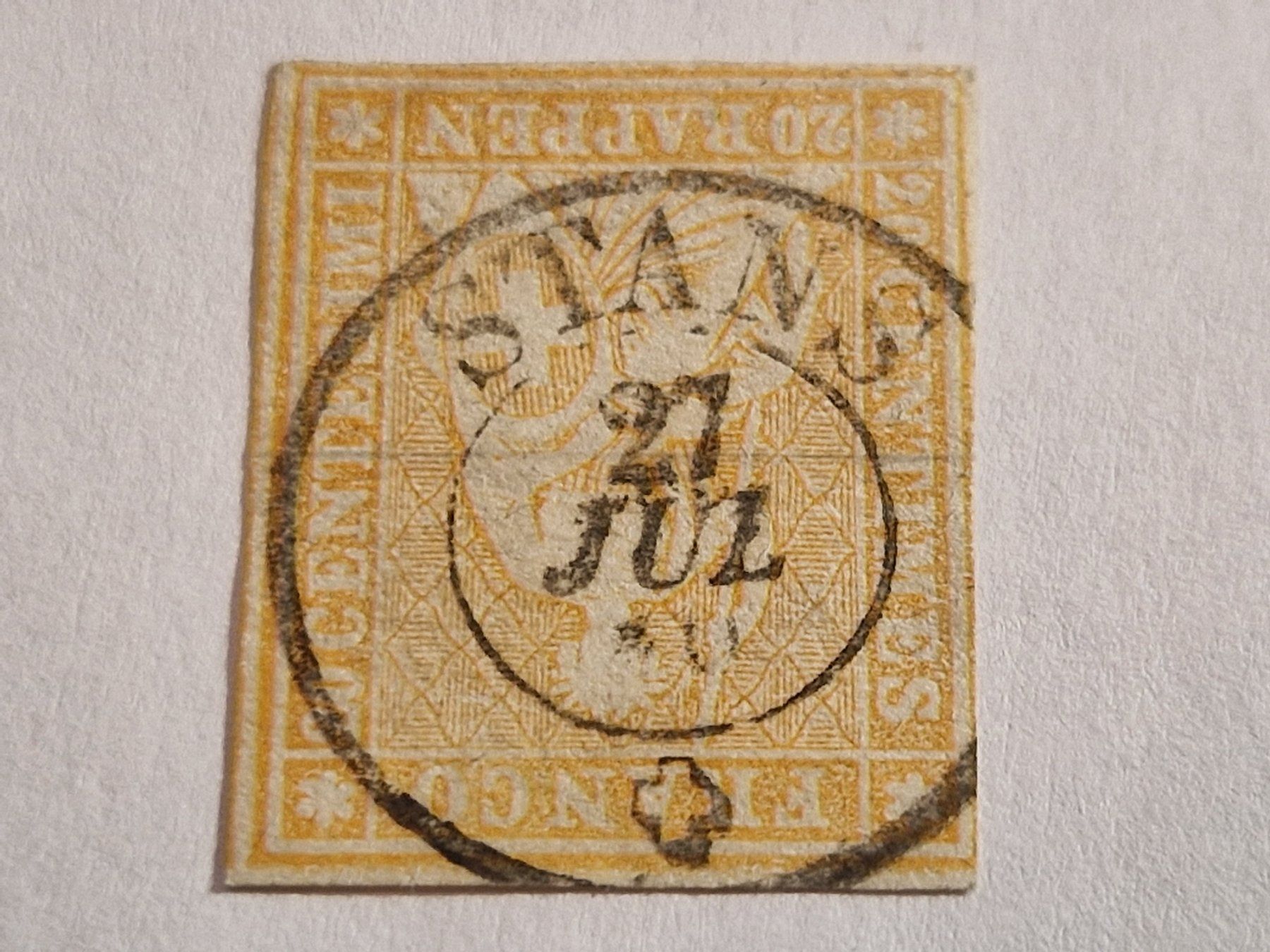 Alle Briefmarken: Strubel 25B, STANS, ab 1.- – Gebraucht aus Burgdorf von Glossy01 3