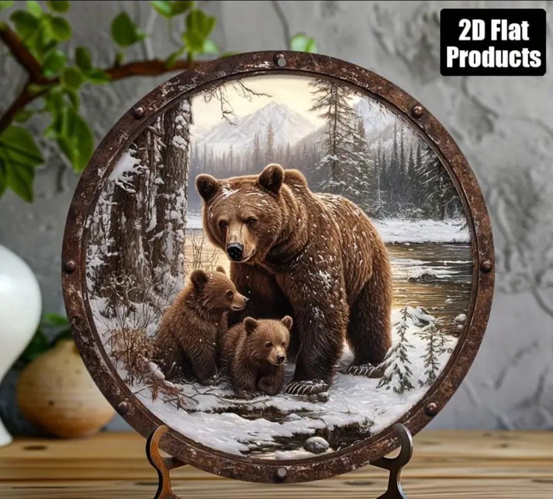 Insegne: Metallschild Bär Rund 20cm Durchmesser / Bild – Nuovo e nell'imballaggio originale da Walenstadt venduto da emynmuil1 1