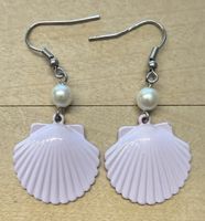 Muschel-Ohrringe mit Perlen, Sommerlich & Elegant 🐚