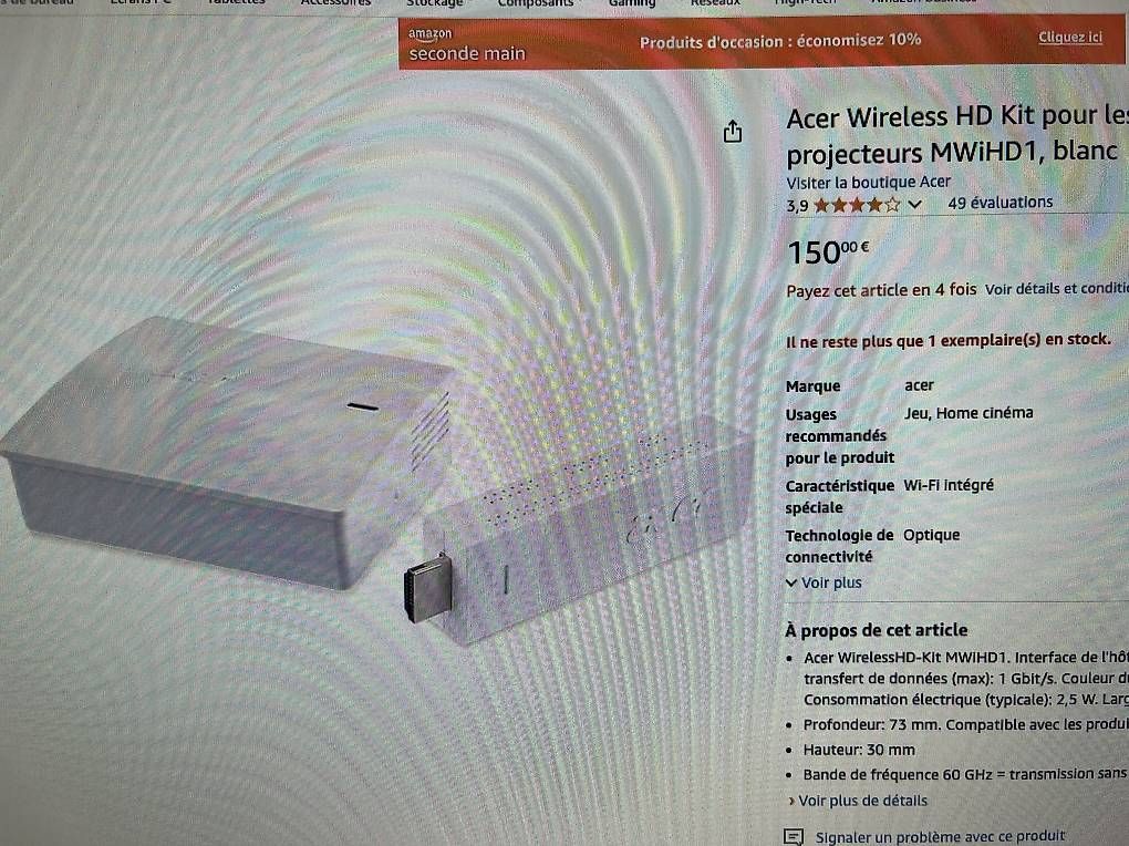 Proiettori: Acer Wireless HD Kit für Projektor – Usato da Obfelden venduto da Tigrouneophyte01 1