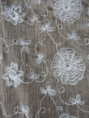 Schal   bestickt / Sommer    *  MADE IN ITALY  *     FRANCE