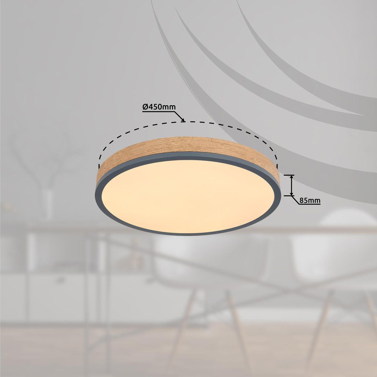 Kronleuchter & Deckenlampen: LED Deckenleuchte, Holzoptik, 45 cm Ø – Neu (gemäss Beschreibung) aus Kreuzlingen von Smart-Light 2