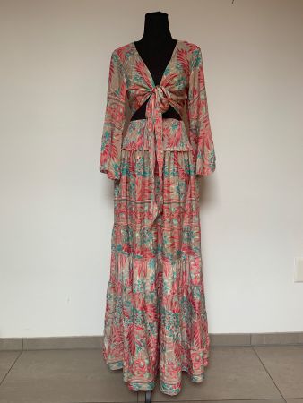 Boho Bluse und Maxistufenrock