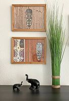 Afrikanische Figuren Schwarze Elefanten