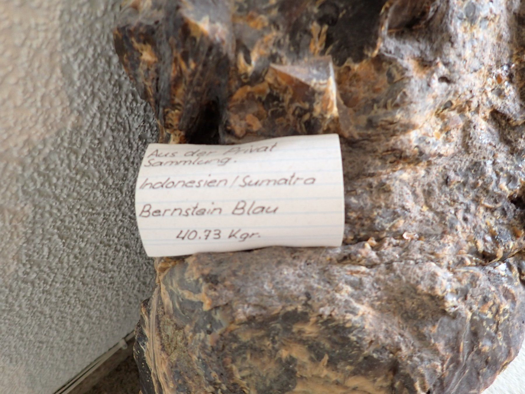 Fossili: Bernstein GIGANT 40 KG  Indonesien – Usato da Wallisellen venduto da Mf1000 1