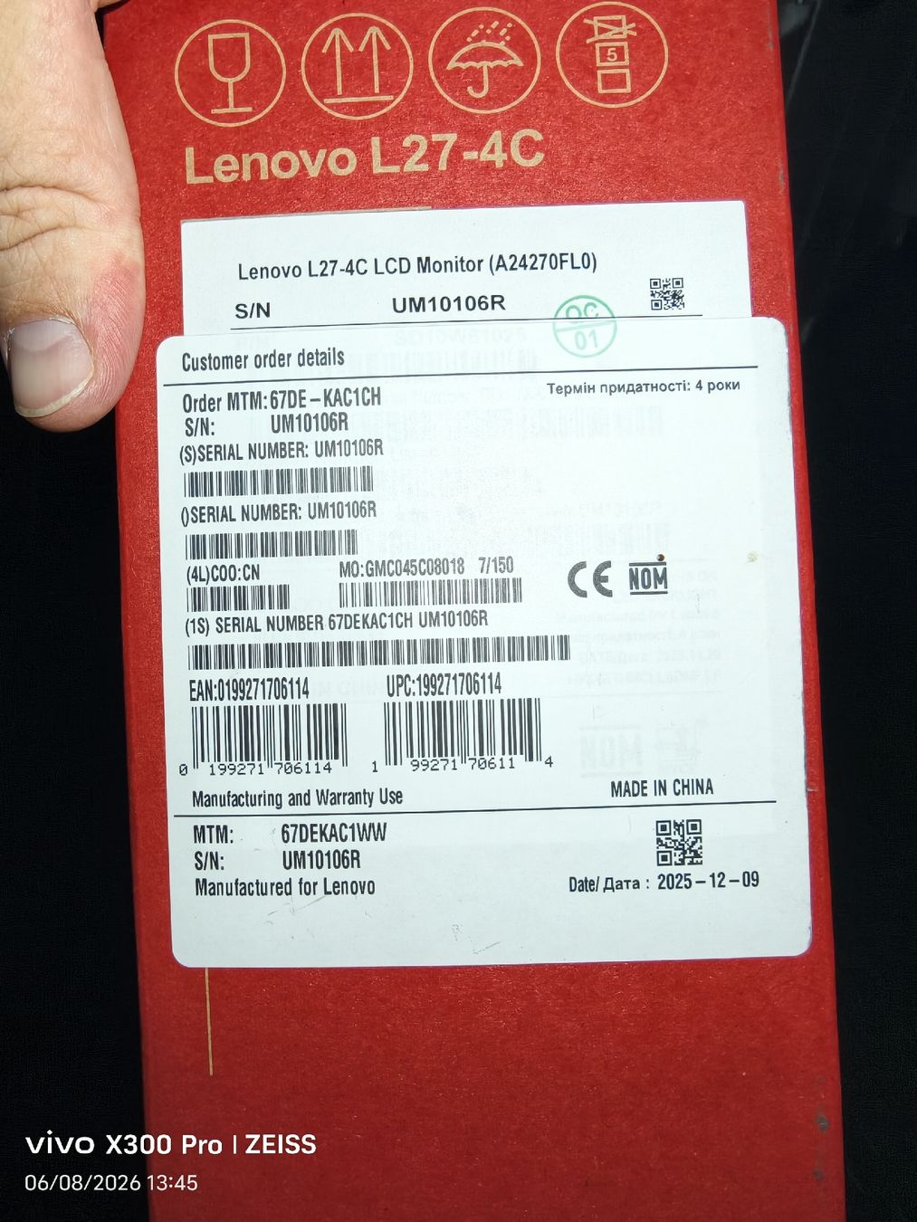 Lenovo Monitor: Lenovo 27" 144hz – Nuovo (secondo la descrizione) da St-Martin FR venduto da MaxHsr 1