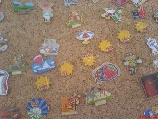 Placchette & Badge: grosse Pinwand m. vielen Blick Chäferlis – Usato da Oftringen venduto da andrax 2