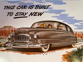 Carte postale Nash Airflyte Ambassador 1950 Vintage!