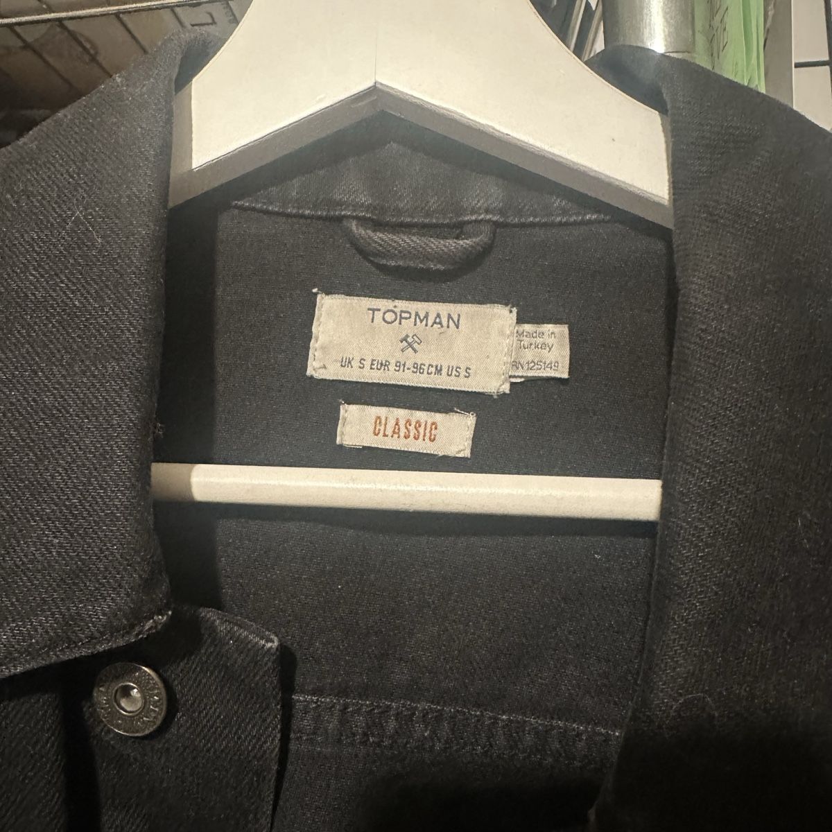Giacche: Topman Black Denim Jacket, Size S – Usato da Genève venduto da ravehotline 1
