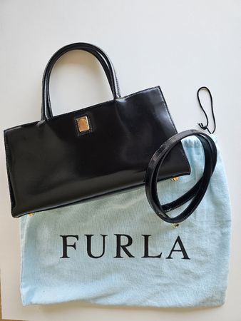 Furla Handtasche schwarz, elegant, zeitlos