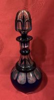 Carafe en verre bleu cobalt 19ème siècle