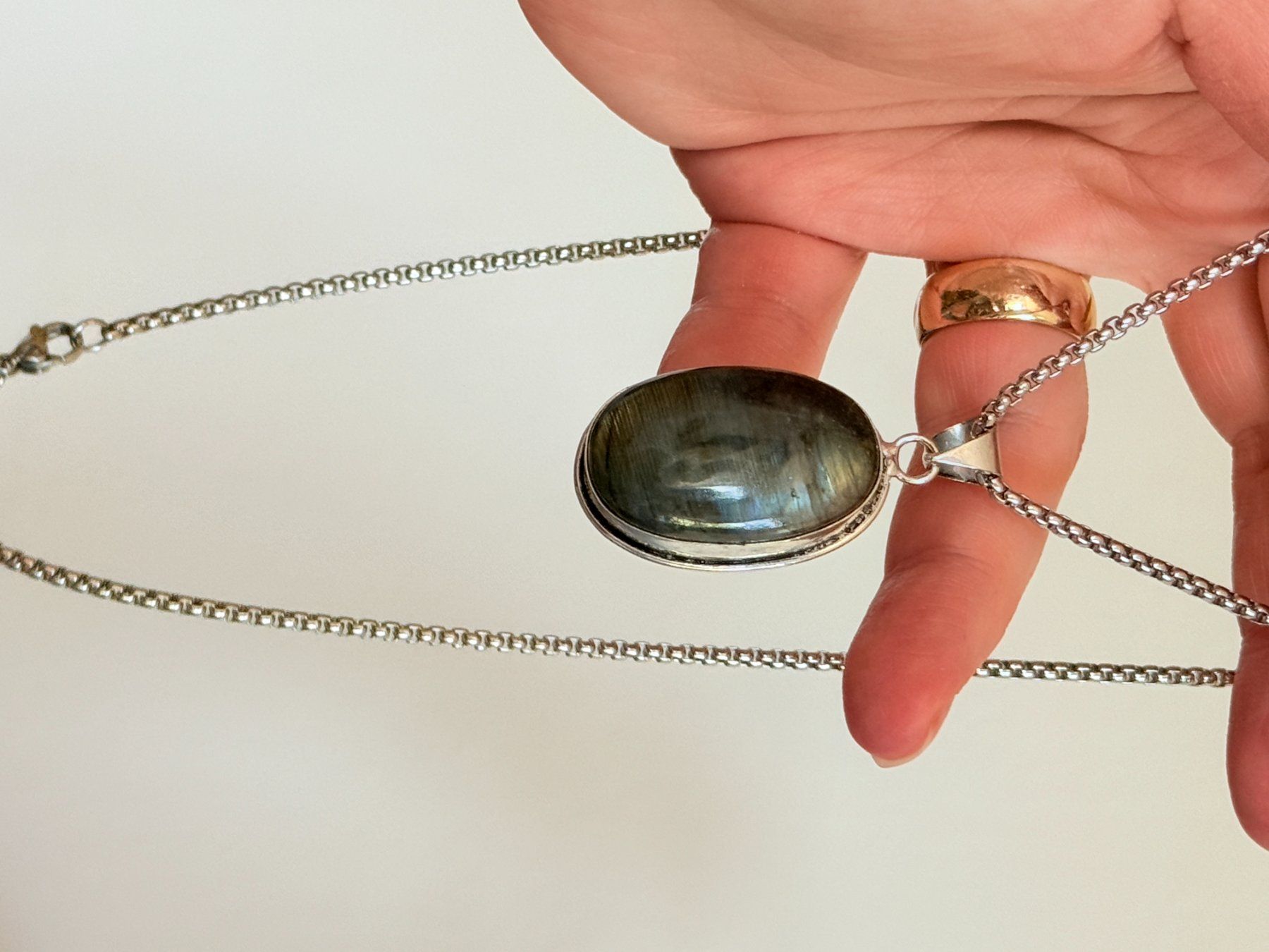 Catenine: Collier Labradorite - Élégance Naturelle ✨ – Nuovo e nell'imballaggio originale da Genève venduto da AWWA 9