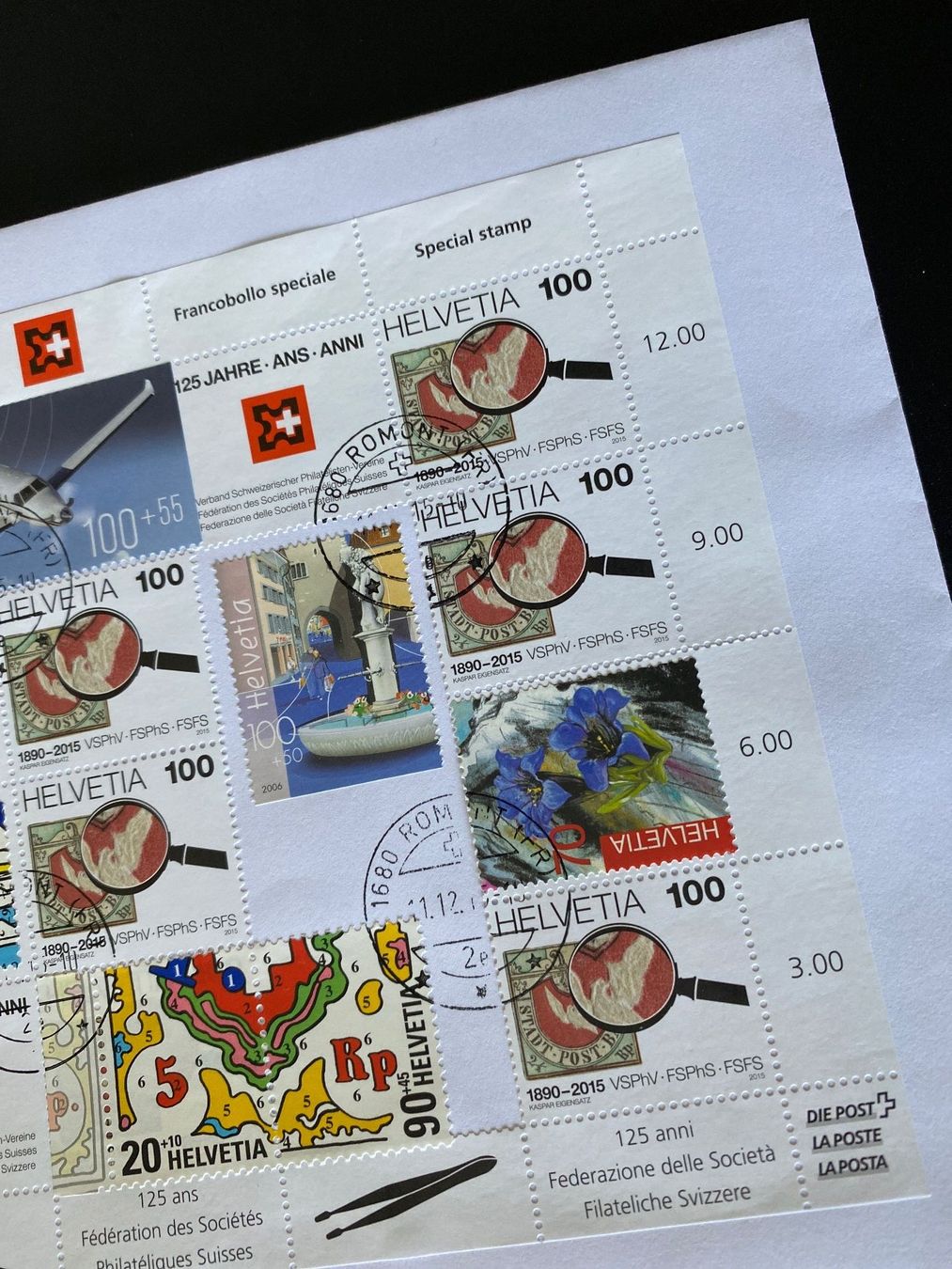 Tutti i francobolli: 125 Jh VSPhV  mit 8 Block Marken  eingefügt im Kleinbogen – Nuovo (secondo la descrizione) da Niederrohrdorf venduto da leni29 2