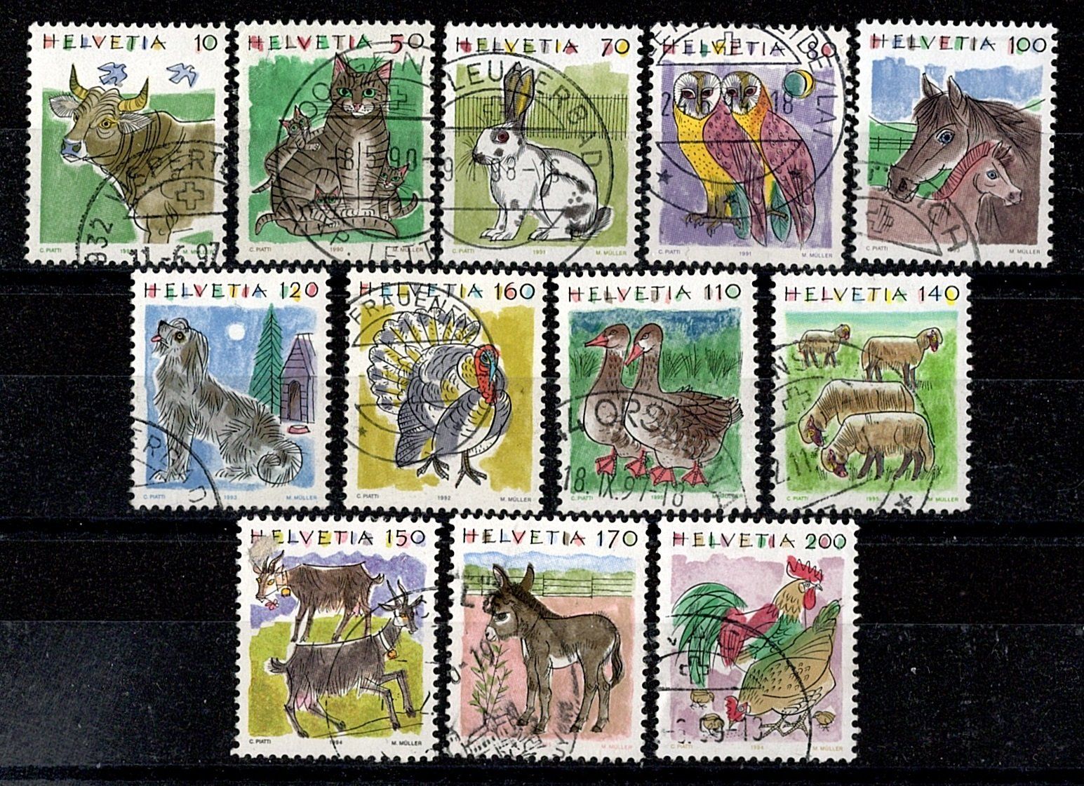 Alle Briefmarken: Serien Schweiz (486) – Gebraucht aus Burgdorf von blinky01
