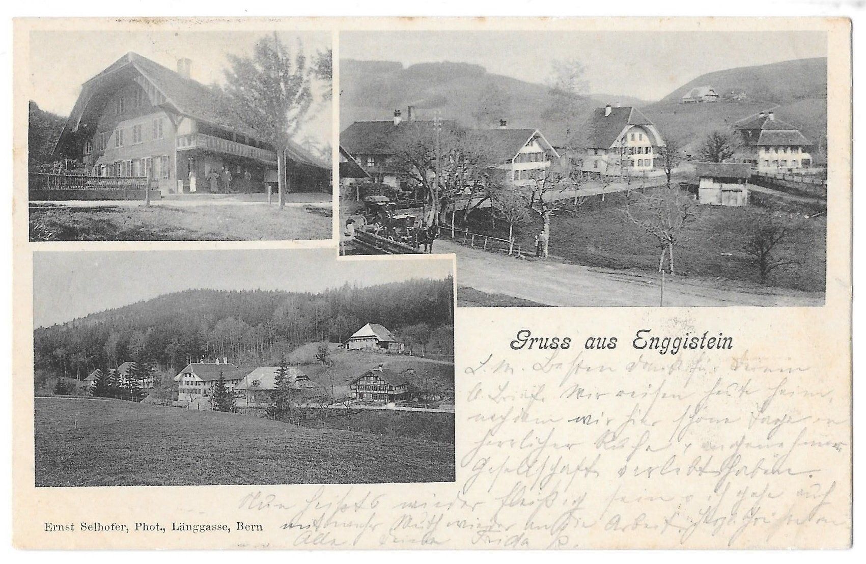 Cartoline postali: Enggistein 3 Bilder mit Postkutsche – Usato da Olten venduto da clotaldi