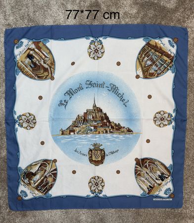 Foulard vintage Le Mont Saint-Michel 77x77