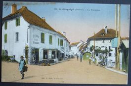 ST-GINGOLPH La Frontière, Brasserie, Tanksäule Shell