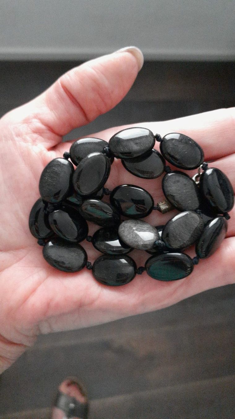 Colliers: Obsidian silber Kette – D'occasion à Amriswil par jae_9kvl