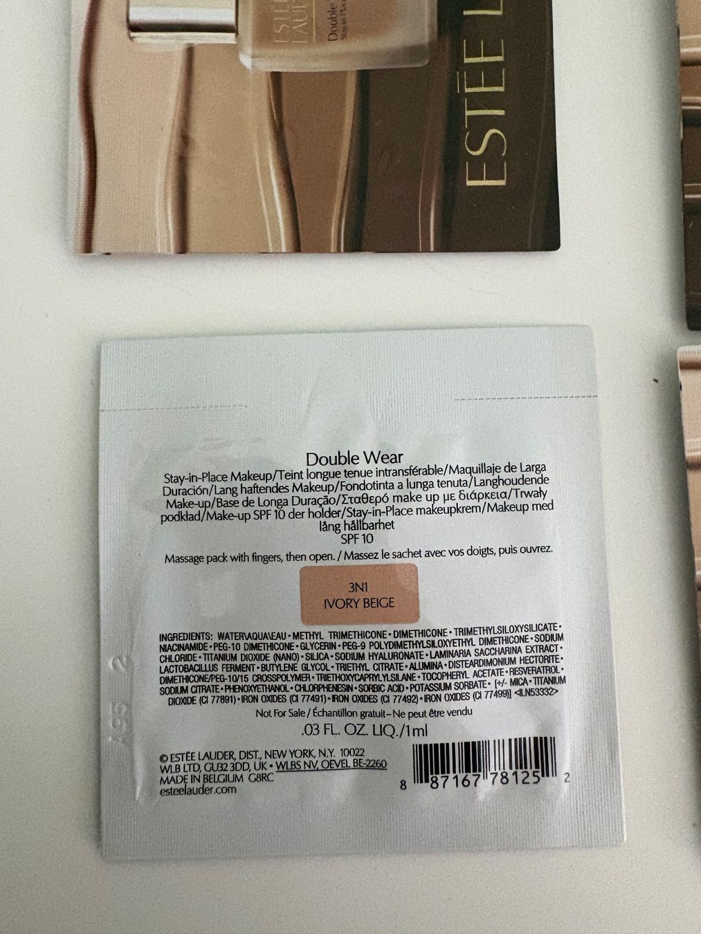 Estée Lauder Maquillage: Estee Lauder Double Wear Foundation Samples 3N1 Ivory Beige – Neuf avec emballage d'origine à Muzzano par Sidney_3 1