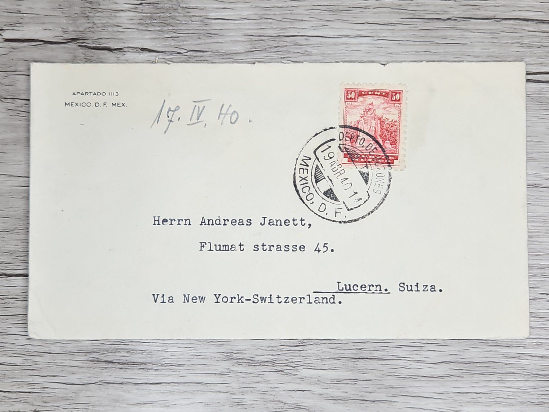 Tutti i francobolli: CL05 Enveloppe + Timbre Mexique 1940 – Usato da Cousset venduto da Patrick_Collections