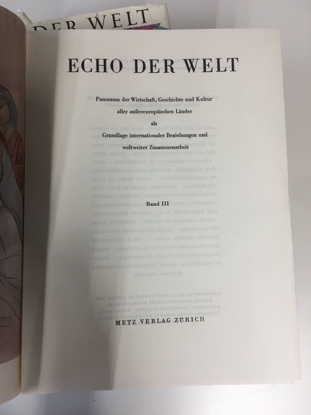 Libri: Echo der Welt in drei Bänden – Usato da Biel-Benken BL venduto da AngiSchaefer 2