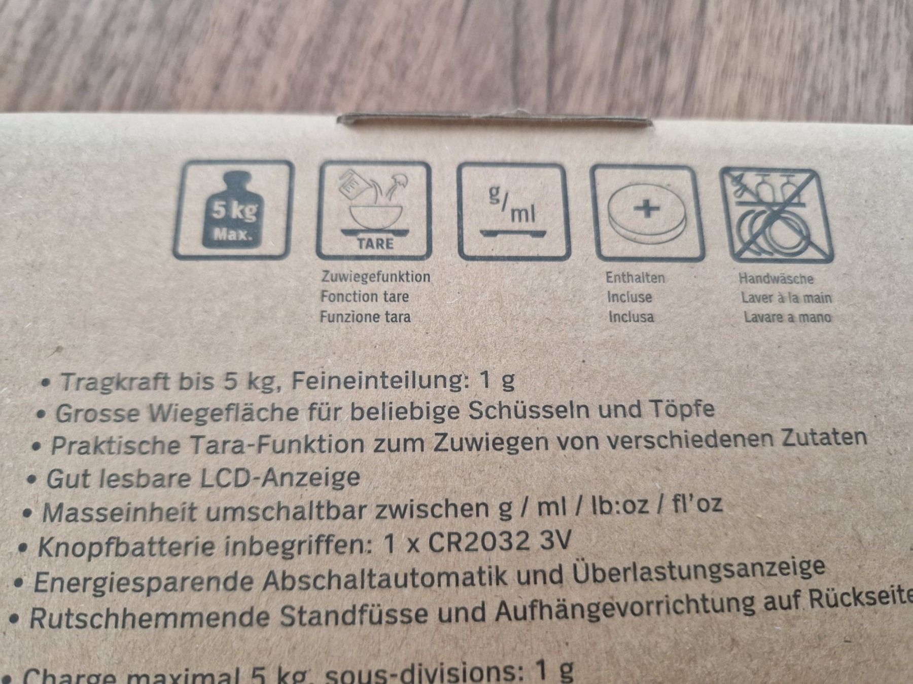 Bilance da cucina: Digitale Küchenwage – Nuovo e nell'imballaggio originale da Steffisburg venduto da Mallekobold 1