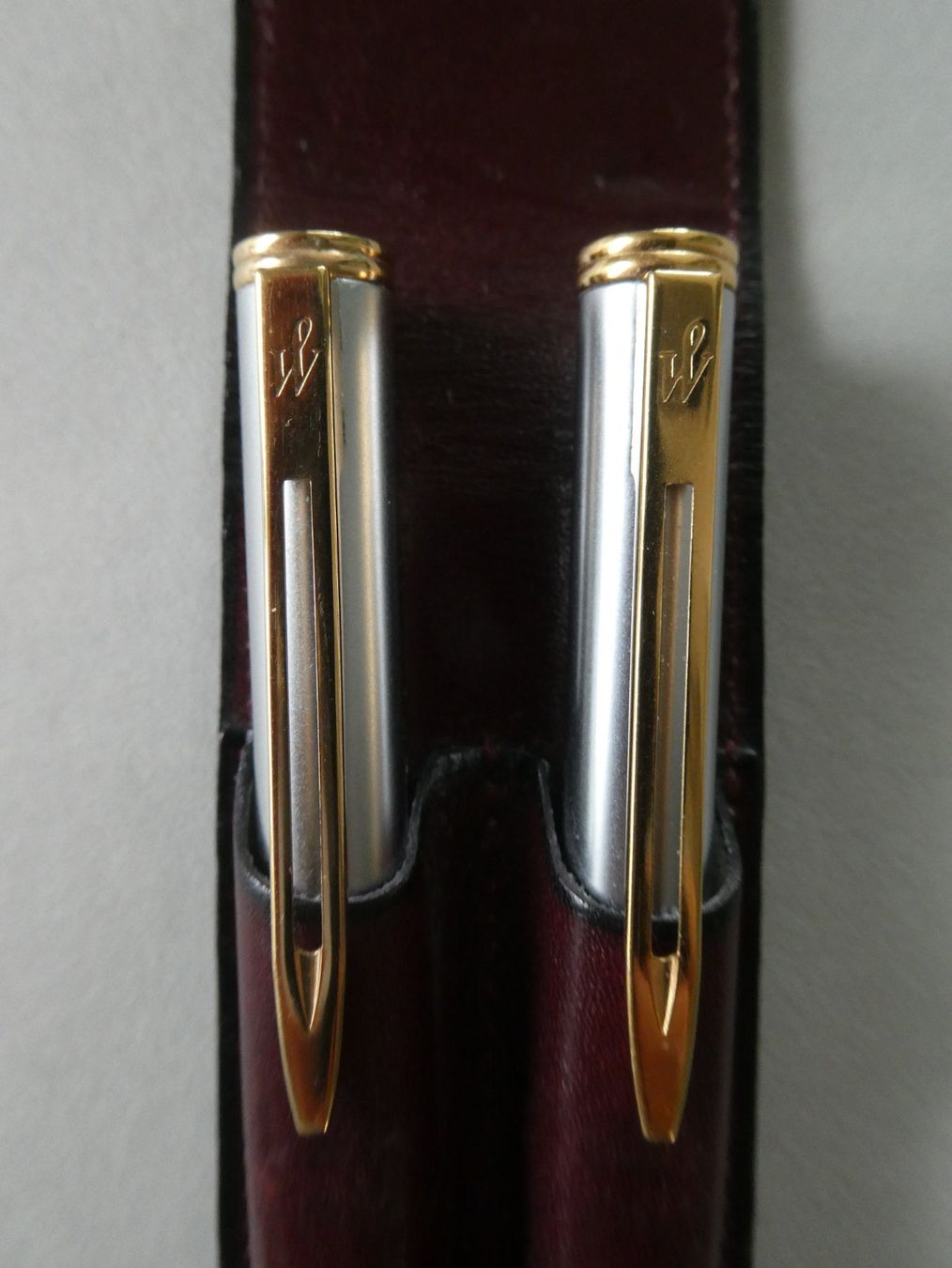 Waterman Penna & Evidenziatori: WATERMAN Kugelschreiber/Bleistift mit Etui, Initialen M.K. – Nuovo (secondo la descrizione) da Oberentfelden venduto da Rosenresli.02 2