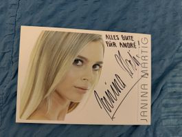 Janina Martig Autogrammkarte - Seltenes Sammlerstück!