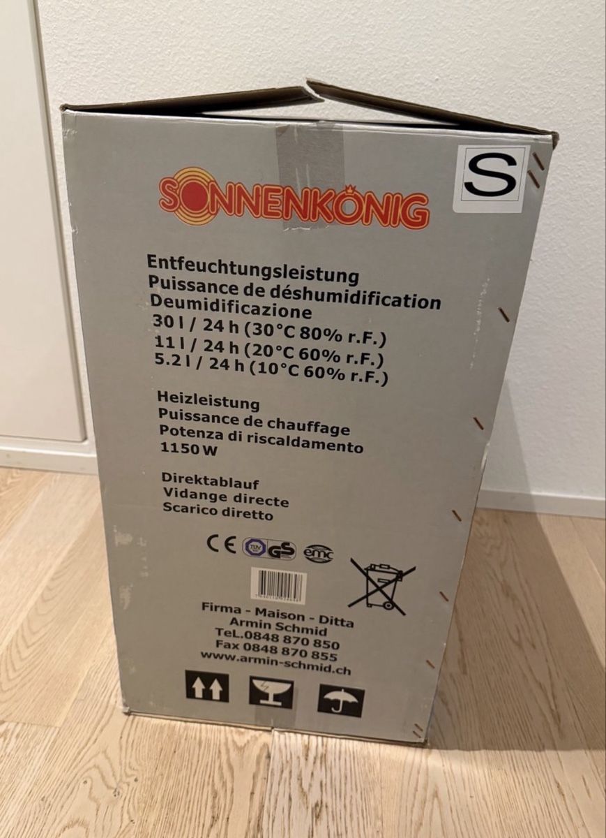 Deumidificatori: Luftentfeuchter Sonnenkönig 30l/24h – Usato da Basel venduto da Frenchie-Bulldog 3