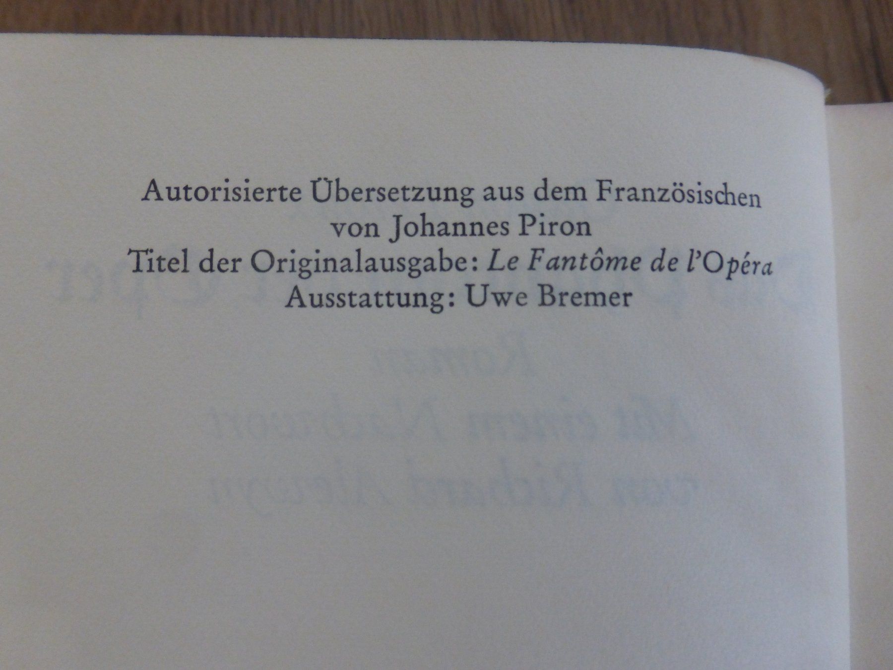 Libri: Das Phantom der Oper Leroux Bibliotheca Dracula Hanser – Usato da Zumikon venduto da psisound 8